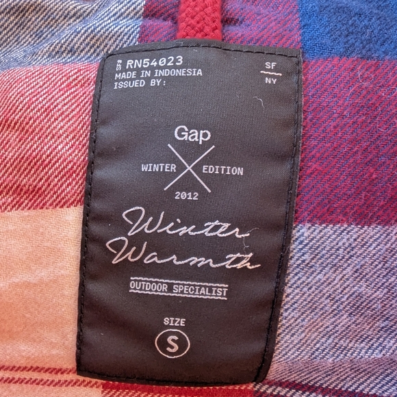 Vintage GAP Bubble Vest Puffer Insulated Jacket Women's Sz S Vermillion Red - Picture 4 of 6